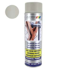 Appret Peinture Motip Primer Industriel Universel Anti-Rouille Couleur Sable (Aerosol-Bombe 500Ml) (07303) Fort Pouvoir Couvrant