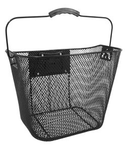 Panier Avant Acier Nid Abeille Newton Noir Fixation Rapide Clips Rpd 25,4-31,8mm 19L (Lg35Xl25Xh25)