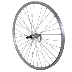 Roue VTC Patin Blocage 700 X 35 - 28" Er10 Argent Arriere Moyeu Alu Roue Libre 7-6V 36 Rayons Jante 19C