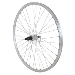 Roue VTC Patin Blocage 700 X 35 - 28" Er10 Argent Arriere Moyeu Qc300 Cassette 11-10-9-8V 36 Rayons Jante 19C