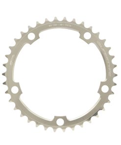 Plateau Route 5 Branches D.130 Miche 38 Dents Interieur Type Shimano Argent 9-10V.