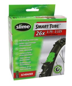 Chambre a Air Velo 26 X 1.75-2.10 Slime Valve Standard Obus Demontable Avec Liquide Anti-Crevaison