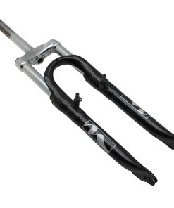 Fourche VTT 24 " M-W A Suspension Acier Ressort-Elastomere Noir Deb. 50mm Pivot (220-130mm) Filete 1"-22,2 Interieur (Montage Disque + V-Brake)