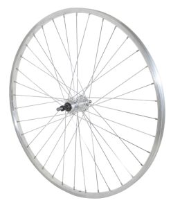 Roue City Patin 650X30A (26X1 3-8) Arriere Jante et Moyeu Alu Axe Plein Roue Libre 7-6-5V (35-590) (Vendu Avec Ecrou 10X100) Jante 21C