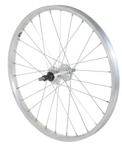 Roue VTT Patin 20" Alu Arriere Moyeu Alu Axe Plein Roue Libre 6-7V (Vendu Avec Ecrou 10X100) Jante 21C 28 Rayons