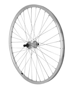 Roue VTT Patin Blocage 26" Er10 Arriere Argent Moyeu Alu Roue Libre 7-6V Jante 19C