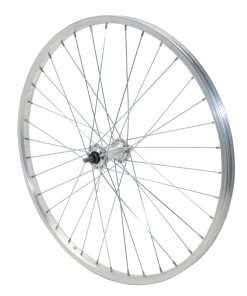 Roue VTT Patin 24" Alu Avant Moyeu Alu Axe Plein (Vendu Avec Ecrou 9X100) Jante 21C