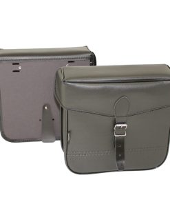 Sacoche Arriere Velo Laterale Sporfabric S14 Style Vintage - Fixation Courroie - Effet Cuir Noir (Lg30Xl11Xh30) (Paire)