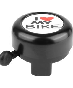 Sonnette Timbre Gravity Alu Noir ''I Love My Bike'' 55mm (Vendu A L'Unite)