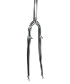 Fourche VTC 700X35 Rigide Cintre Guidone Acier Chrome Avec Tasseaux Pivot Filete (255-160mm) 1"-22,2 Interieur- Cone 26.4mm