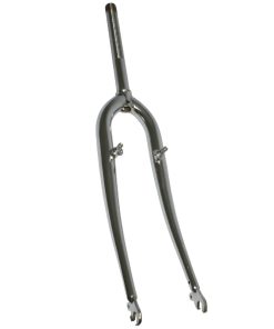Fourche VTT 26'' Rigide Cintre Guidone Acier Chrome Avec Tasseaux Pivot Filete 22,2mm - 1" (230mm-Fileté Sur 140mm)