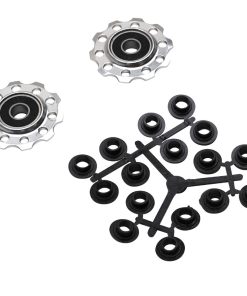 Galet Derailleur Gravity 7-8V. Alu Argent A Roulement 10 Dents (Jeu de 2)