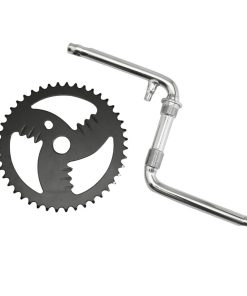 Pedalier BMX Fauber Manivelles Monobloc Plateau Acier 44D. Pour Pedale Filetage 1-2
