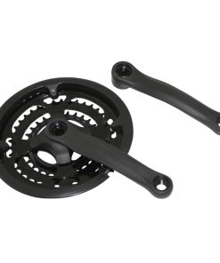Pedalier VTT Gravity 7-8V. Acier Noir 170mm 48-38-28 Avec Pare-Chaine (Boitier 122mm)