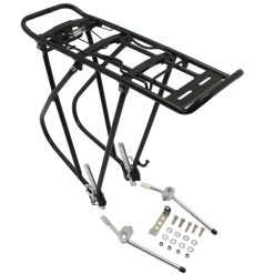 Porte Bagage Velo Arriere A Tringles Gravity Alu Noir Reglable 28"-26"-24'' Pour Cyclotouriste