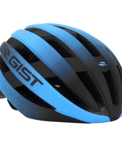 Casque Velo Adulte Gist Route Revol Bleu-Noir Femme et Junior Full In-Mold Taille 52-55 Reglage Molette