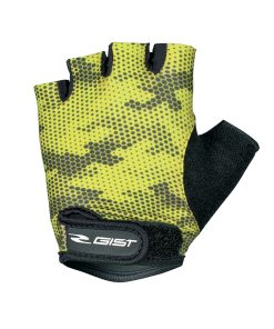 Gants Velo Enfant Kid Court Gist Jaune Fluo-Noir XXS (Paire sur Carte) avec Velcro - 8158