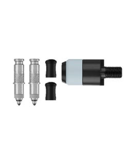 Adaptateur Valve de Pneu Tubeless Dunlop-DV Schwalbe Clik Valve Obus Demontable + Adaptateur Tete de Pompe (Vendu A la Paire sur Carte)