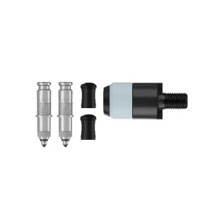 Adaptateur Valve de Pneu Tubeless Dunlop-DV Schwalbe Clik Valve Obus Demontable + Adaptateur Tete de Pompe (Vendu A la Paire sur Carte)