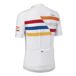 Alternative view of Maillot Gist Homme Velo Manches Courtes Zip Total Blanc Bande Colore L - 5347