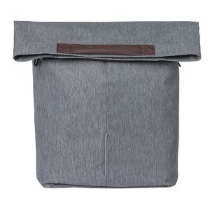 Alternative view of Sacoche Arriere Velo Laterale Sac Bandouliere Basil City Shopper Gris Clair Droit-Gauche 14-16L Fixation MIK Hooks Porte Bagage Fermeture Pliant Anti-Pluie