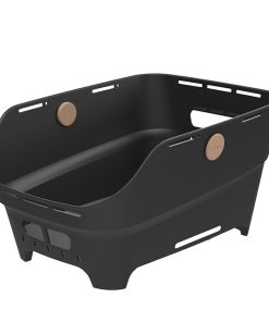 Panier Arriere Synthetique Recycle Cento Neo Basil Noir Fixation WSL (46x35x25cm) Compatible Systeme MIK 2.0 (Fixation Inclus)