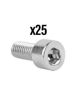 Vis CHC 6 Pans Creux M5 X 25 MM Chrome (Sachet de 25 Pieces) - XBIKE -