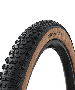 Pneu VTT 29 X 2.40 Continental Trinotal Trail Grip Noir Flanc Marron Tubeless Ready TS (60-622) Terrain Dur et Mixte Compatible VAE (Equivalent Cross King)