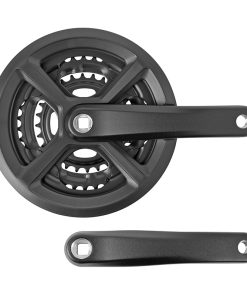 Pedalier VTT XBIKE 7-8V. Alu Noir 170mm 48-38-28 avec Pare-Chaine (Boitier 122mm)