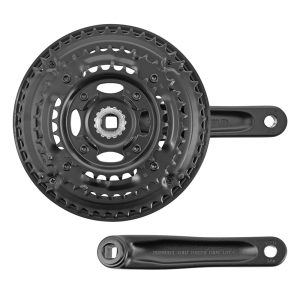 Alternative view of Pedalier VTT XBIKE 7-8V. Alu Noir 170mm 48-38-28 avec Pare-Chaine (Boitier 122mm)