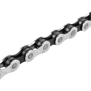 Chaine Velo VAE 8V. Newton KMC E8 Argent-Noir 126 Maillons Compatible Shimano-SRAM avec Connecteur (en Boite)