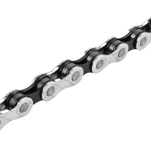 Chaine Velo VAE 9V. Newton KMC E9 Argent-Noir 126 Maillons Compatible Shimano-SRAM avec Connecteur (en Boite)