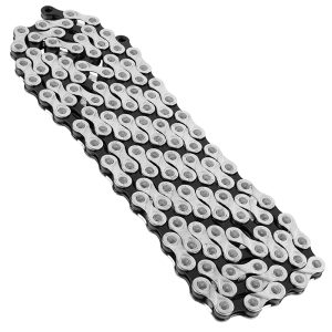 Alternative view of Chaine Velo VAE 9V. Newton KMC E9 Argent-Noir 126 Maillons Compatible Shimano-SRAM avec Connecteur (en Boite)