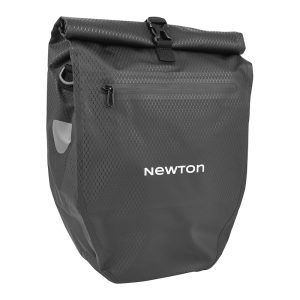 Sacoche Arriere Velo Laterale Sac Bandouliere Newton Noir Droit-Gauche 21l Fixation Quick Lock pour Porte Bagage avec Systeme Antivol (53 X 29