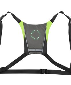 Veste-Gilet-Baudrier Securite avec Signalisation Integree 48 Leds avec Indicateur Direction et Telecommande Cintre Guidon sans Fil (H20xl20cm) Rechargeable Usb - Newton