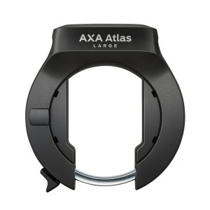Antivol Velo Fer A Cheval Axa Atlas Large Noir avec Fixation (Fixation sur Cadre Largeur de 83