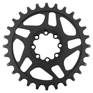 Alternative view of Plateau VTT Direct Mount 8 Trous pour SRAM Sx-Nx-Gx Stronglight Mono Alu Noir 28DTS - 12V. Narrow Wide (Deport 3mm)