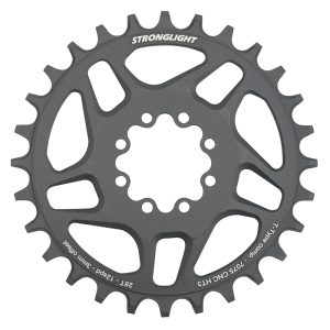 Plateau VTT Direct Mount 8 Trous pour SRAM X01-XX1 Stronglight Mono Alu HT3 Noir 28DTS - 12V. Narrow Wide (Deport 3mm)