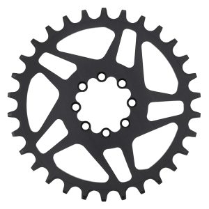 Alternative view of Plateau VTT Direct Mount 8 Trous pour SRAM Sx-Nx-Gx Stronglight Mono Alu Noir 30DTS - 12V. Narrow Wide