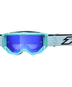 Masque-Lunettes Cross Progrip 3300 Fl Vision Go Multilayered Vert d'Eau Ecran Miroir Bleu Anti-Rayures-Anti U.v.-Anti-Buee (Homologue Ce-en-N° Ac-96025 Rev.2)
