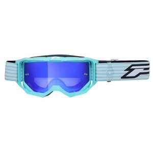 Masque-Lunettes Cross Progrip 3300 Fl Vision Go Multilayered Vert d'Eau Ecran Miroir Bleu Anti-Rayures-Anti U.v.-Anti-Buee (Homologue Ce-en-N° Ac-96025 Rev.2)