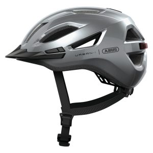 Casque Velo Adulte Abus Urban-I 4.0 Vert Pistache Taille M (54-58cm) Reglage Molette - Eclairage Arriere Usb (Vendu A l'Unite en Boite)