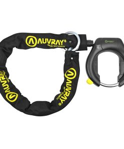 Antivol Velo Fer A Cheval Auvray Evolock Noir + Chaine Antivol de Cadre L900 MM Diam 8,5 MM Niveau Securite 7-10 Homologue Sra, Art**