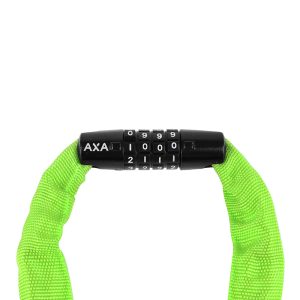 Alternative view of Antivol Velo Chaine A Combinaison Axa Rigid Code Diam 3.5 MM L1.20M Vert - Securite Niveau 3-15
