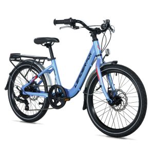 Velo Musculaire VTT 20 Leader Fox Gamp 2026 Fille Bleu Ciel 6V (Taille Enfant 120 À 135 CM)