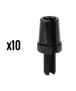 Vis Creuse Tendeur de Cable Velo M 7 L10 MM Fendue Alu Noir (Boite de 10 Pieces) - Elvedes-