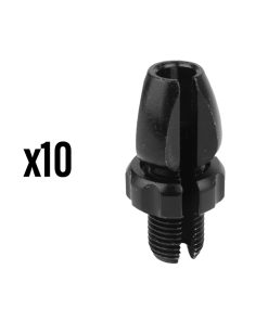 Vis Creuse Tendeur de Cable Velo M10 Fendue Alu Noir (Boite de 10 Pieces) - Elvedes-