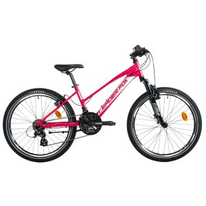 Alternative view of Velo Musculaire VTT 24 Leader Fox Spider 2026 Fille Rouge 7V (Taille Enfant 135 À 145 CM)