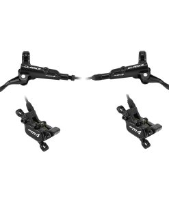 Frein A Disque VTT Hydraulique Clarks M4 Avant-Arriere Post Mount Noir Durite 1000mm-1700mm Systeme 4 Pistons pour Disque 180mm (sans Disque) (Montage Atelier)