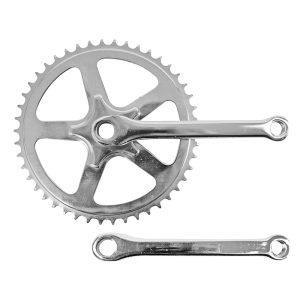 Pedalier City P2R Acier Chrome A Clavette 165mm Plateau 46D. Chaine 3.30